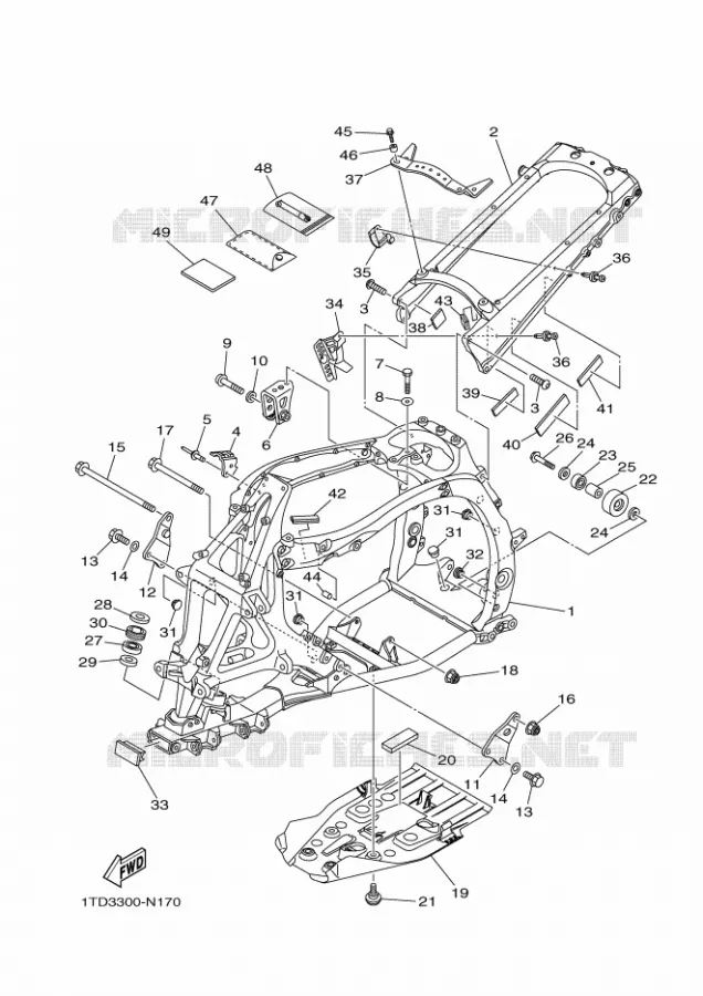 FRAME Yamaha QUAD 450 2018 YFZ  YFZ450RSE