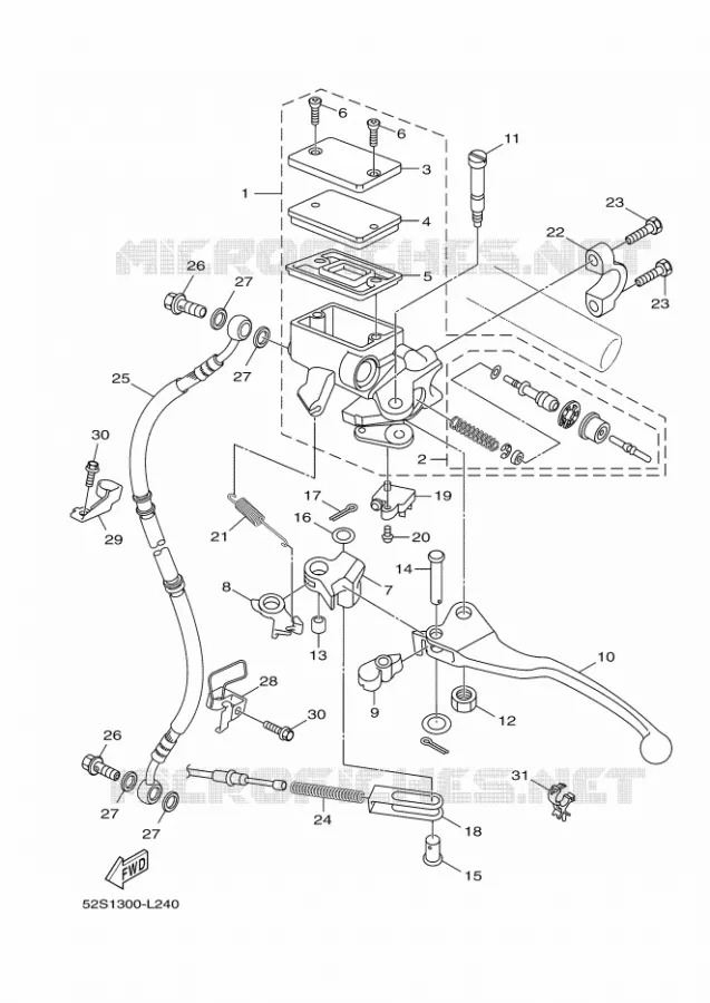 REMPOMP VOOR Yamaha SCOOTER 125 2017 XENTER  HW125