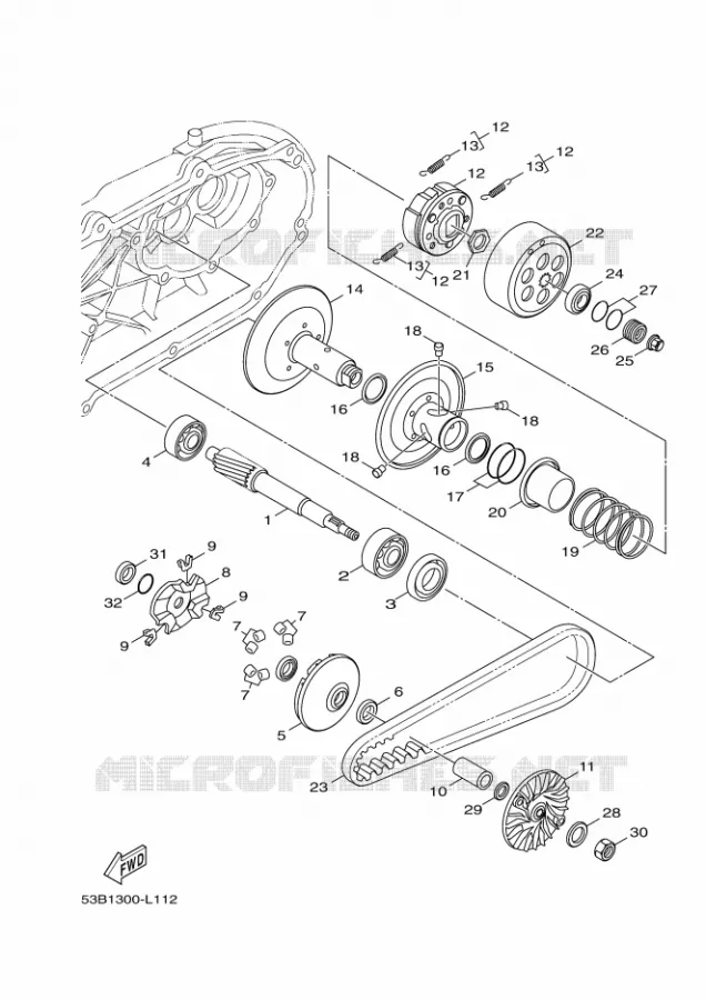 STARTMOTOR KOPPELINGS Yamaha SCOOTER 125 2017 XENTER  HW125