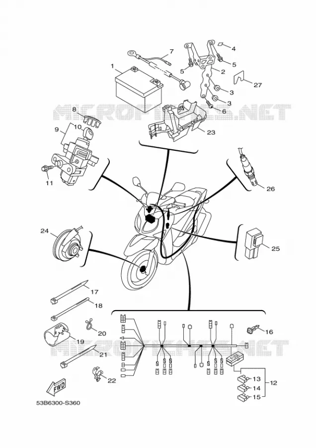 ELECTRISCH 2 Yamaha SCOOTER 125 2017 XENTER  HW125