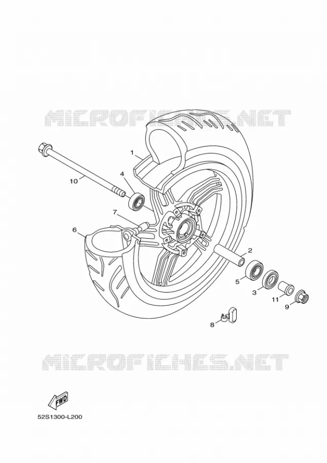 VOORWIEL Yamaha SCOOTER 125 2017 XENTER  HW125
