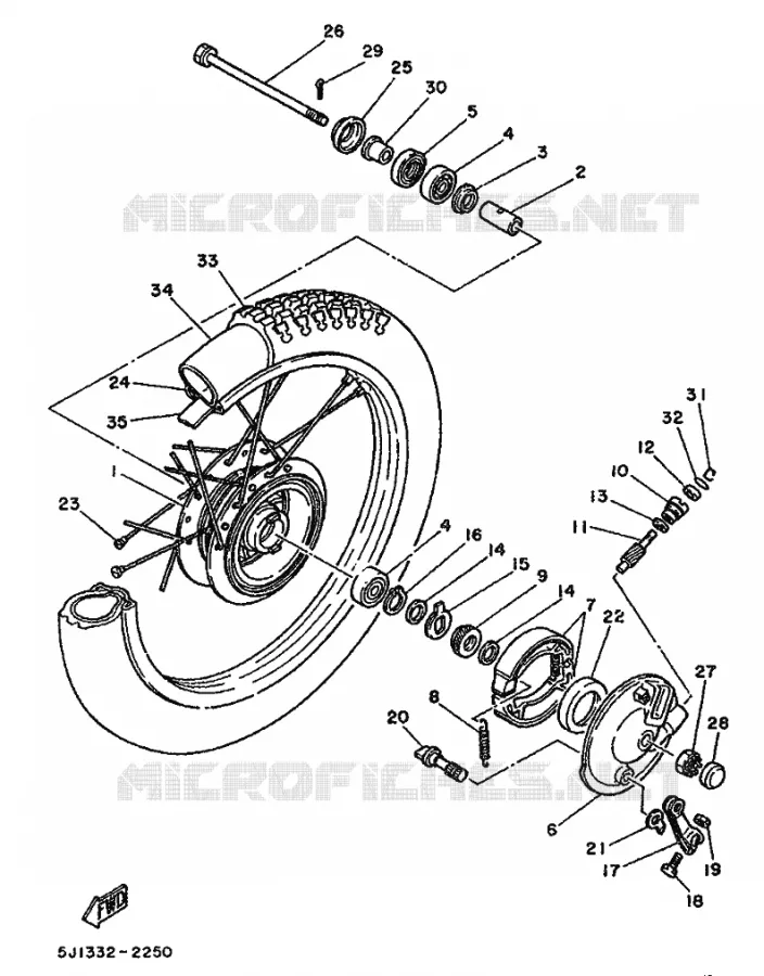 VOORWIEL Yamaha MOTO 50 1987 DT  DT50M