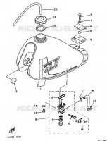 BENZINE TANK voor Yamaha DT 50 M 1987