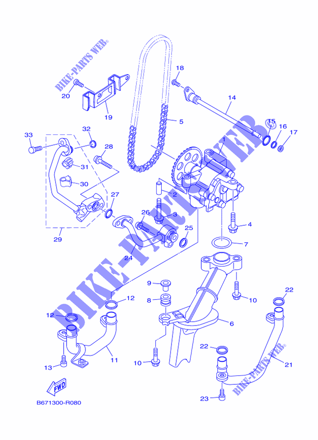 OLIEPOMP voor Yamaha MT-10 2017