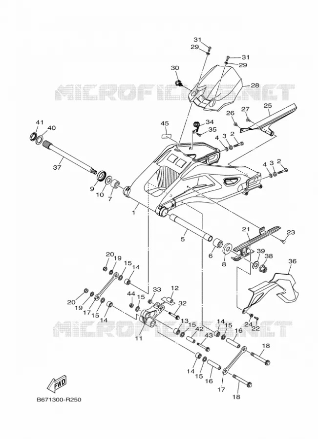 ACHTERBRUG Yamaha MOTO 1000 2017 MT  MTN1000