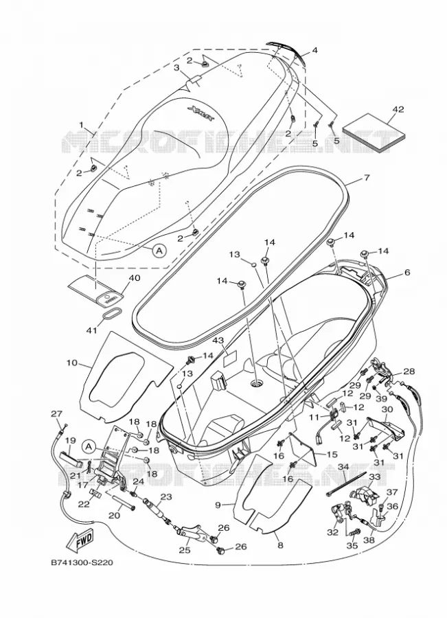 SELLE Yamaha SCOOTER 300 2017 XMAX  CZD300-A