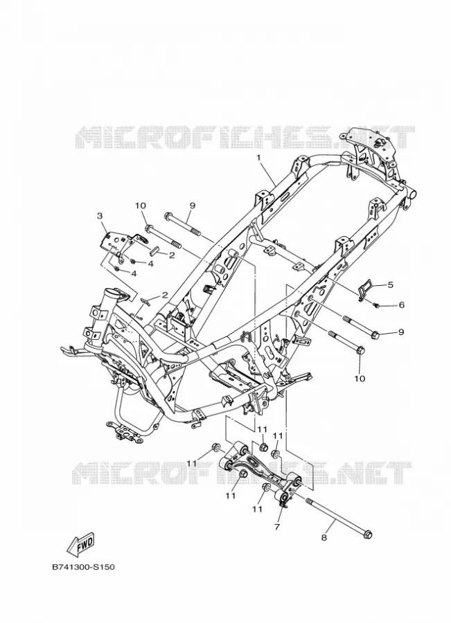 FRAME Yamaha SCOOTER 300 2017 EVOLIS  CZD300-A