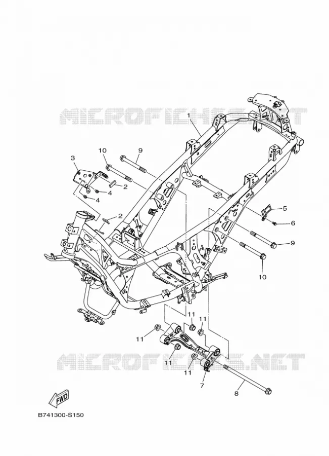FRAME Yamaha SCOOTER 300 2017 EVOLIS  CZD300-A