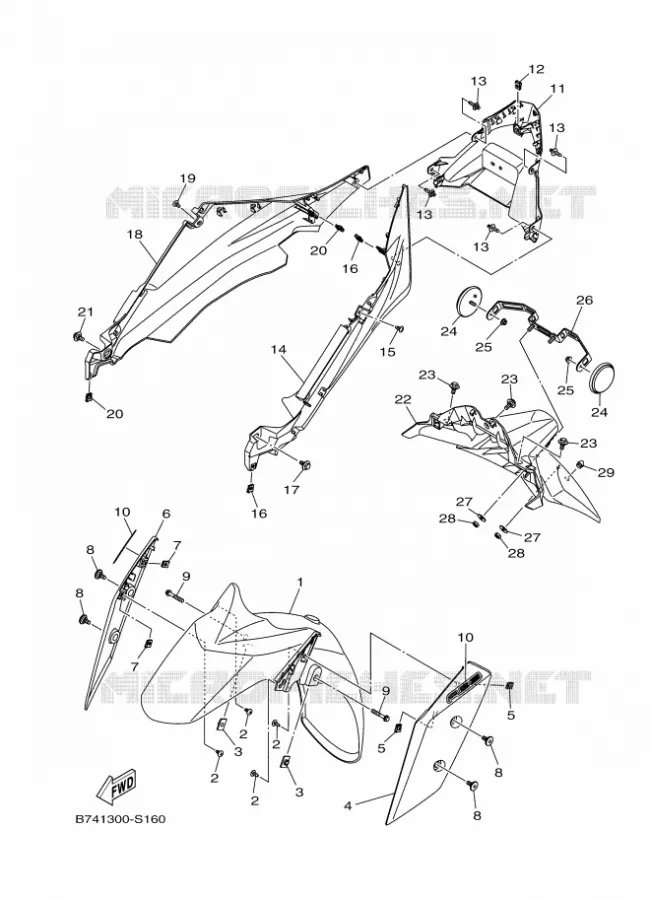 SPATBORD Yamaha SCOOTER 300 2017 XMAX  CZD300-A
