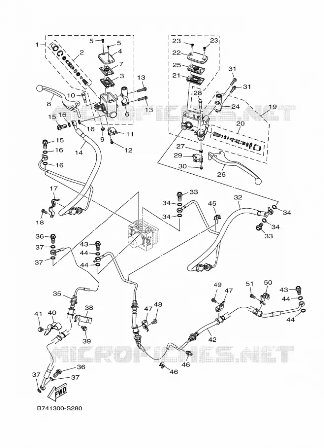 REMPOMP VOOR Yamaha SCOOTER 300 2017 XMAX  CZD300-A