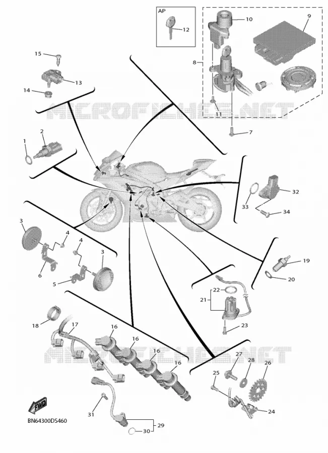 ELECTRISCH 1 Yamaha MOTO 600 2017 R6  YZF600