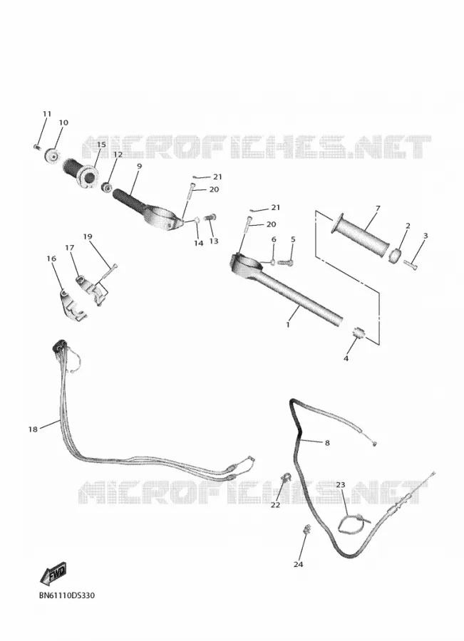 STUUR / KABEL Yamaha MOTO 600 2017 R6  YZF600