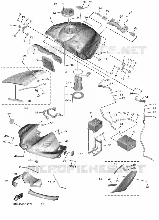 BENZINE TANK Yamaha MOTO 600 2017 R6  YZF600