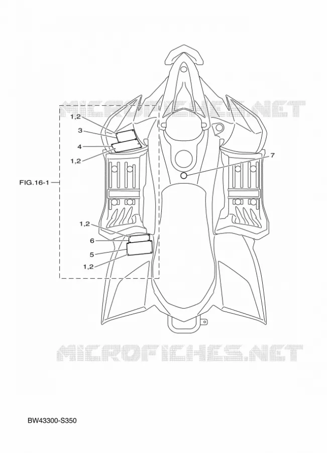 STICKER / LABEL 1 Yamaha QUAD 50 2018 YFZ  YFZ50
