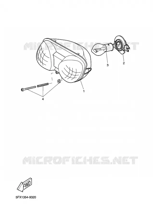 KOPLAMP Yamaha SCOOTER 50 2014 SLIDER  EW50N