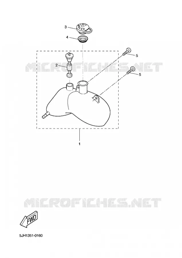 OLIE RESERVOIR Yamaha SCOOTER 50 2014 SLIDER  EW50N