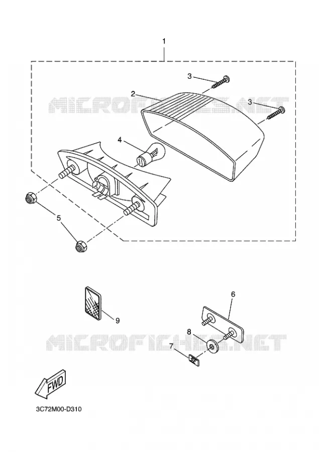 ACHTERLICHT Yamaha SCOOTER 50 2014 SLIDER  EW50N