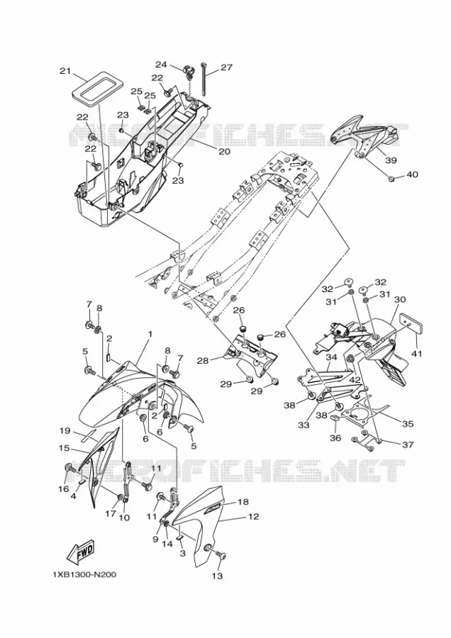 SPATBORD Yamaha MOTO 700 2016 MT  MT07A