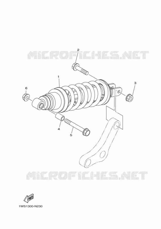 ACHTER SCHOKBREKER Yamaha MOTO 700 2016 MT  MT07A