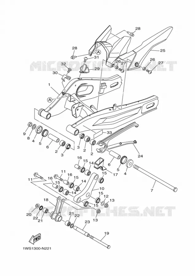 ACHTERBRUG Yamaha MOTO 700 2016 MT  MT07A
