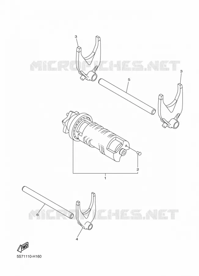 SCHAKELWALS Yamaha MOTO 950 2014 BOLT  XVS950CUXV950R