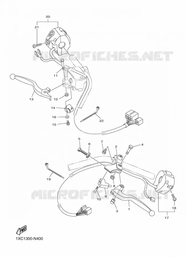 STUURSCHAKELAAR / HEVEL Yamaha MOTO 950 2014 BOLT  XVS950CUXV950R