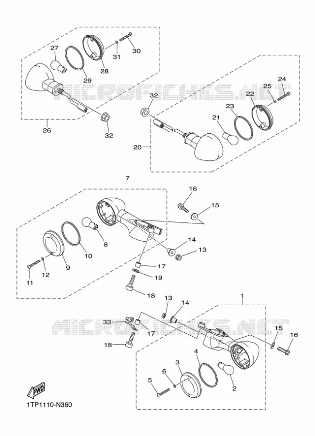 KNIPPERLICHT Yamaha MOTO 950 2014 BOLT  XVS950CUXV950R