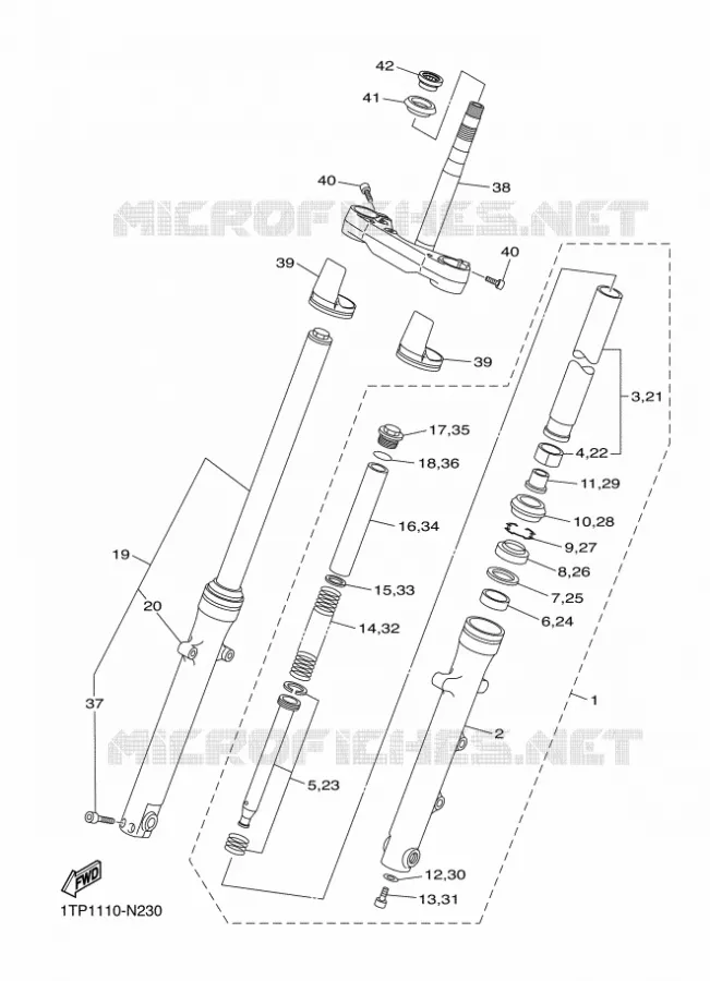 VOORVORK Yamaha MOTO 950 2014 BOLT  XVS950CUXV950R