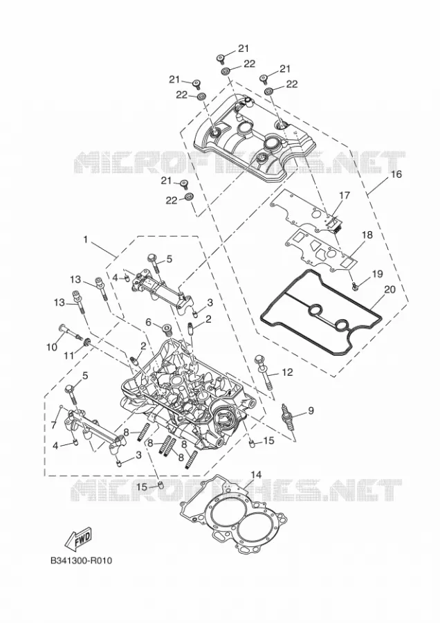 CILINDERKOP Yamaha MOTO 700 2016 XSR  MTM690-U
