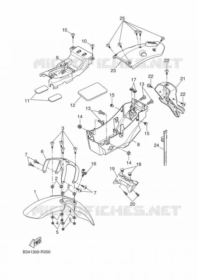 SPATBORD Yamaha MOTO 700 2016 XSR  MTM690-U