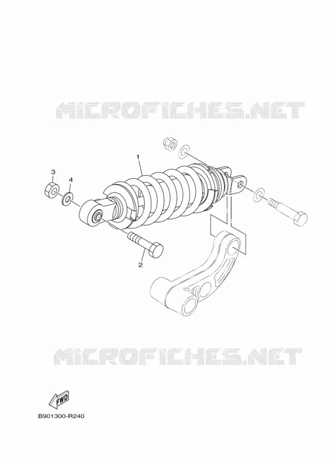 ACHTER SCHOKBREKER Yamaha MOTO 900 2016 XSR  MTM850