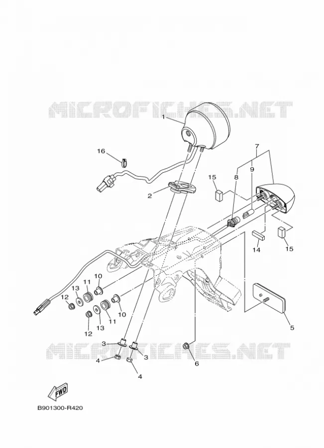 ACHTERLICHT Yamaha MOTO 900 2016 XSR  MTM850