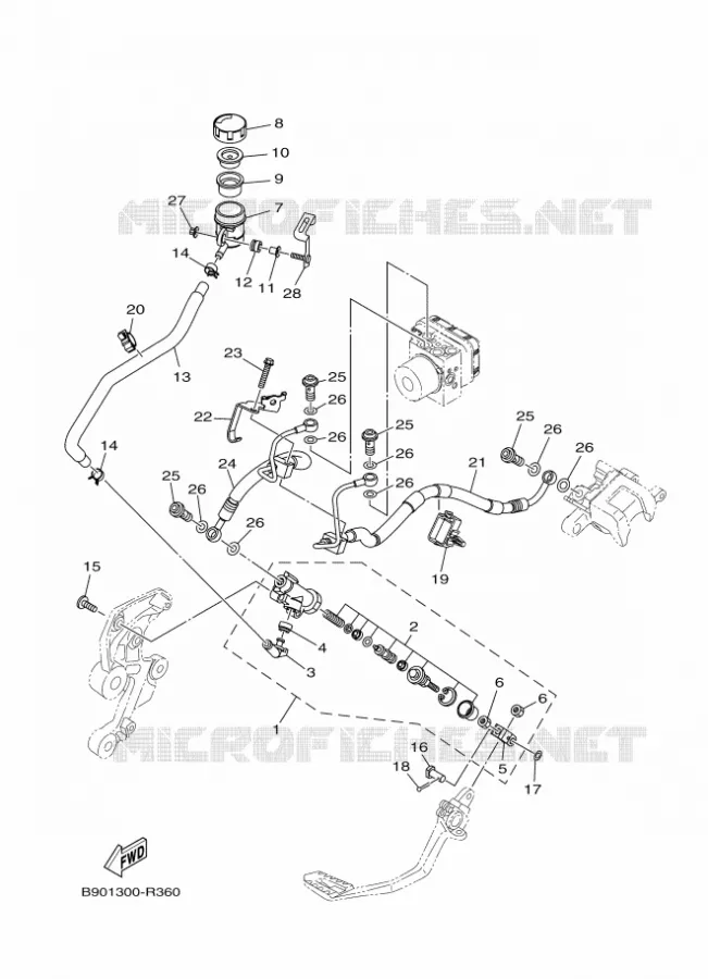 REMPOMP ACHTER Yamaha MOTO 900 2016 XSR  MTM850