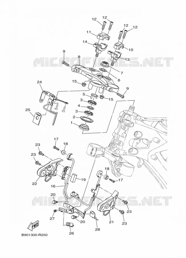 STUUR Yamaha MOTO 900 2016 XSR  MTM850