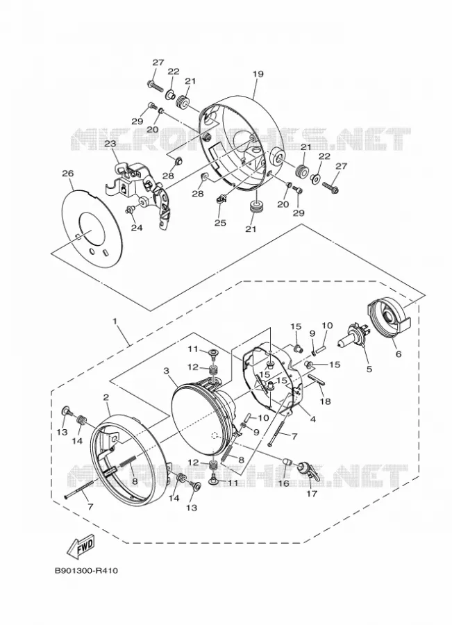 KOPLAMP Yamaha MOTO 900 2016 XSR  MTM850
