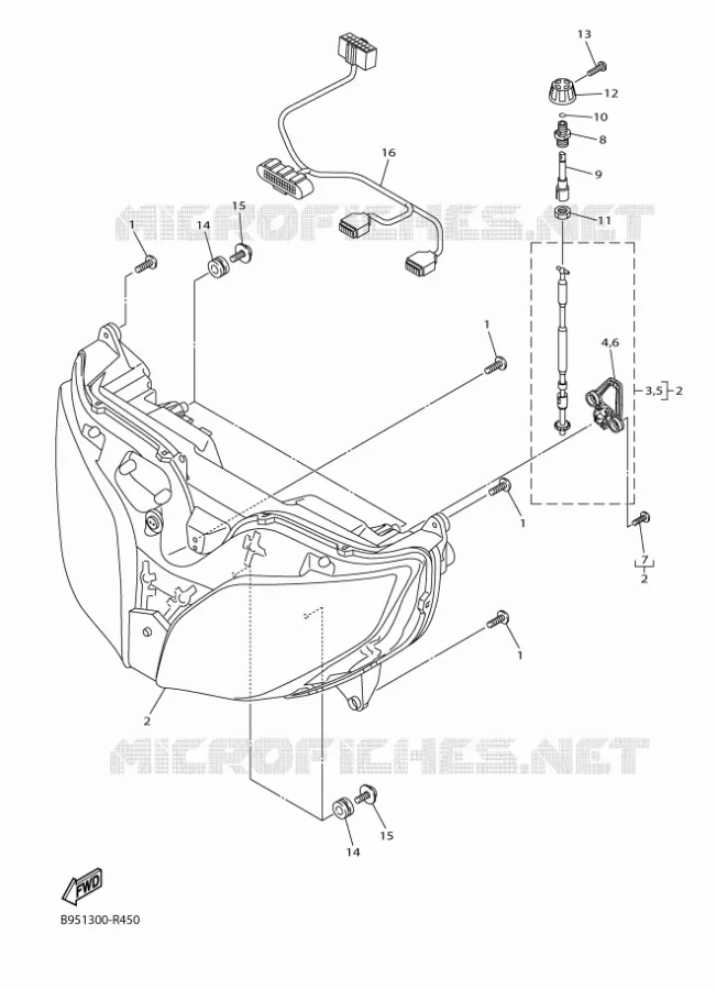 KOPLAMP Yamaha MOTO 1300 2016 FJR  FJR1300-AE