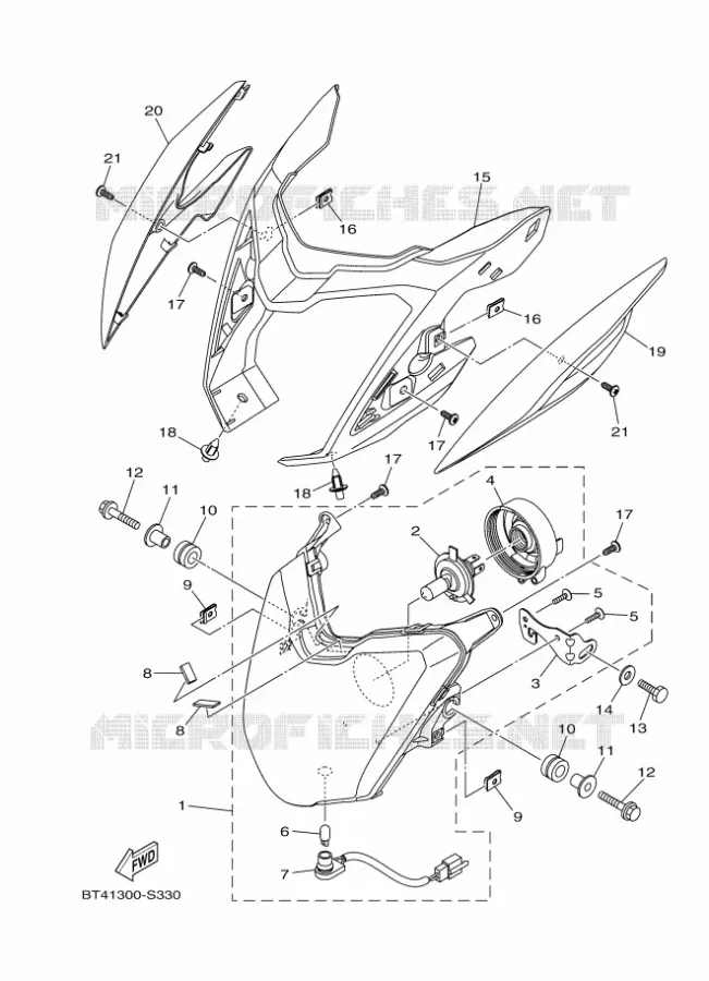 KOPLAMP Yamaha MOTO 125 2017 YS  YS125-5C