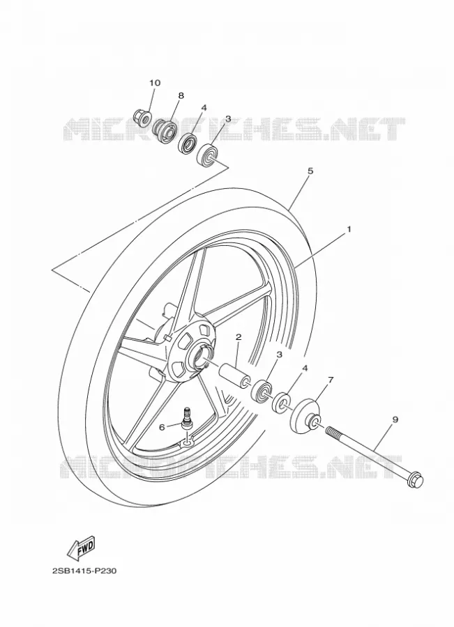 VOORWIEL Yamaha MOTO 125 2017 YS  YS125-5C