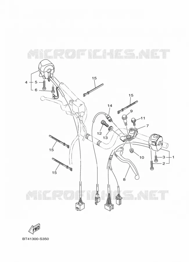 STUURSCHAKELAAR / HEVEL Yamaha MOTO 125 2017 YS  YS125-5C