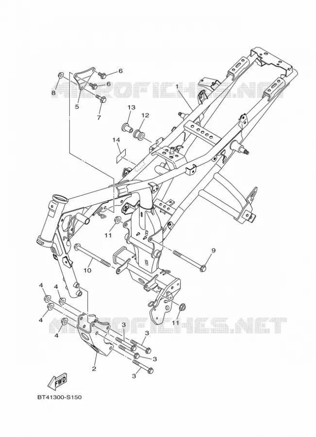 FRAME Yamaha MOTO 125 2017 YS  YS125-5C