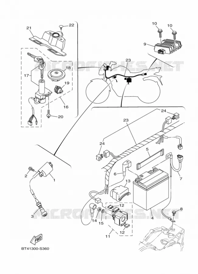 ELECTRISCH 1 Yamaha MOTO 125 2017 YS  YS125-5C