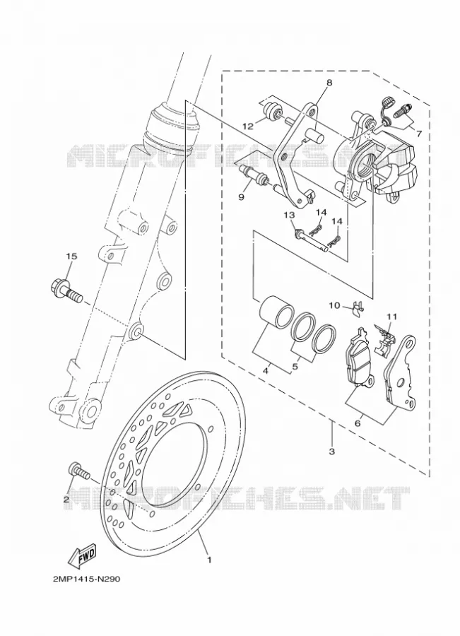 REMKLAUW VOOR Yamaha MOTO 125 2017 YS  YS125-5C