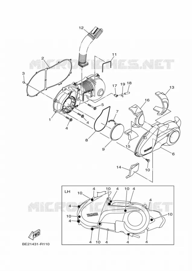 DEKSEL - MOTOR 1 Yamaha SCOOTER 125 2017 TRICITY  MWS125-C