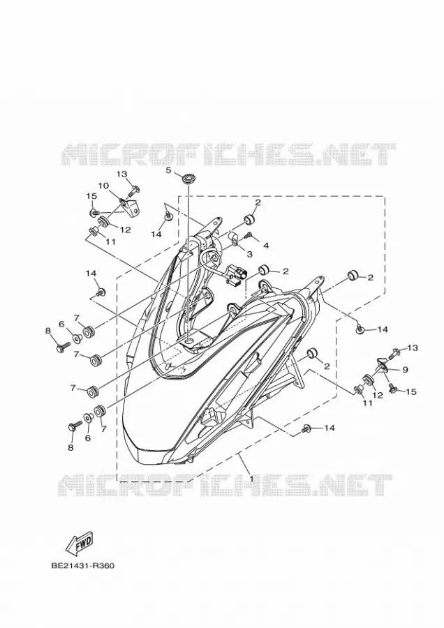 KOPLAMP Yamaha SCOOTER 125 2017 TRICITY  MWS125-C