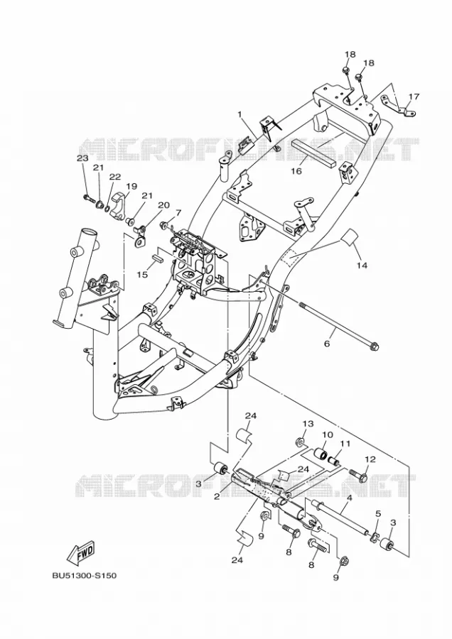 FRAME Yamaha SCOOTER 125 2017 TRICITY  MWS125-C