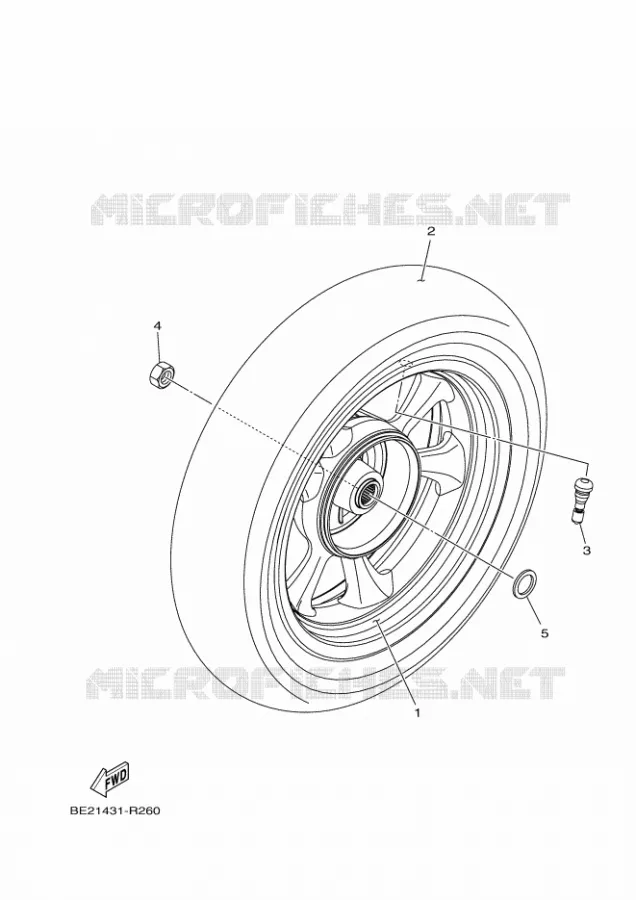 ACHTERWIEL Yamaha SCOOTER 125 2017 MBK TRYPTIK  MWS125-C