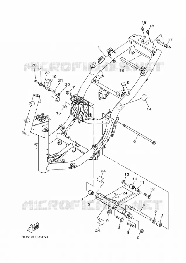 FRAME Yamaha SCOOTER 125 2017 TRICITY  MWS125-C
