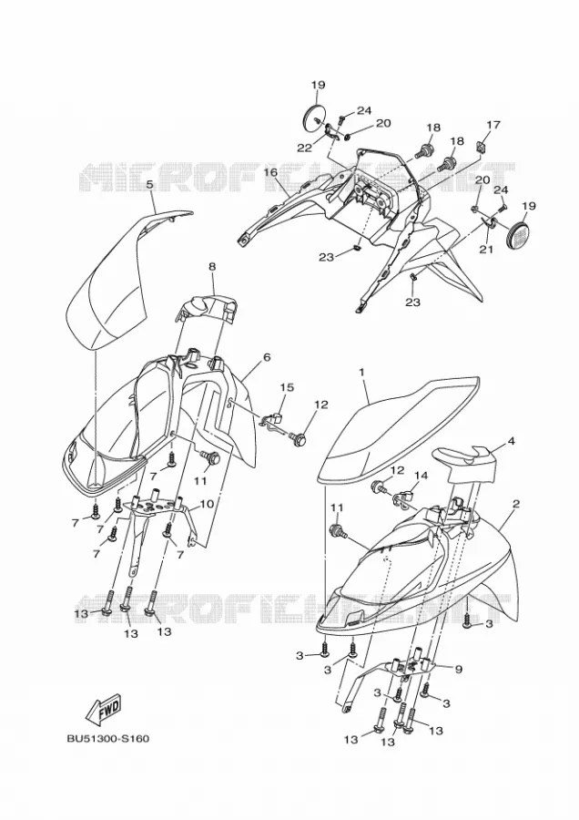 SPATBORD Yamaha SCOOTER 125 2017 TRICITY  MWS125-C