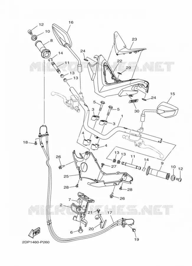 STUUR / KABEL Yamaha SCOOTER 125 2017 NMAX  GPD125-A