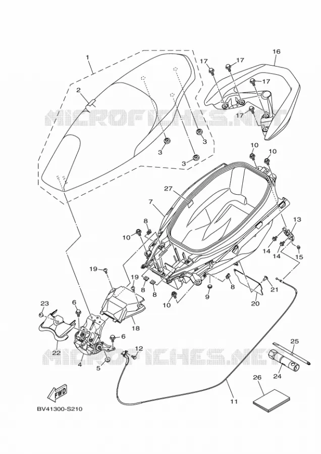SELLE Yamaha SCOOTER 150 2017 NMAX  GPD150-A